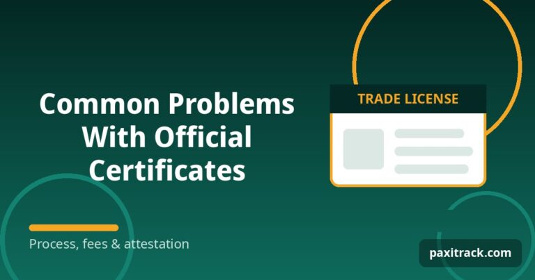 Common Problems With Official Certificates