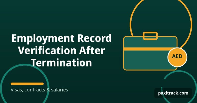 Employment Record Verification After Termination