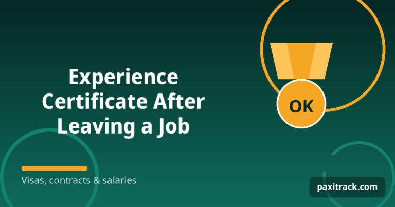 Experience Certificate After Leaving a Job