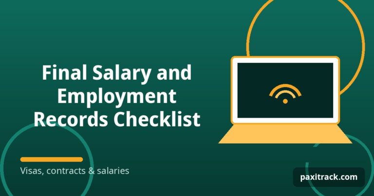 Final Salary and Employment Records Checklist