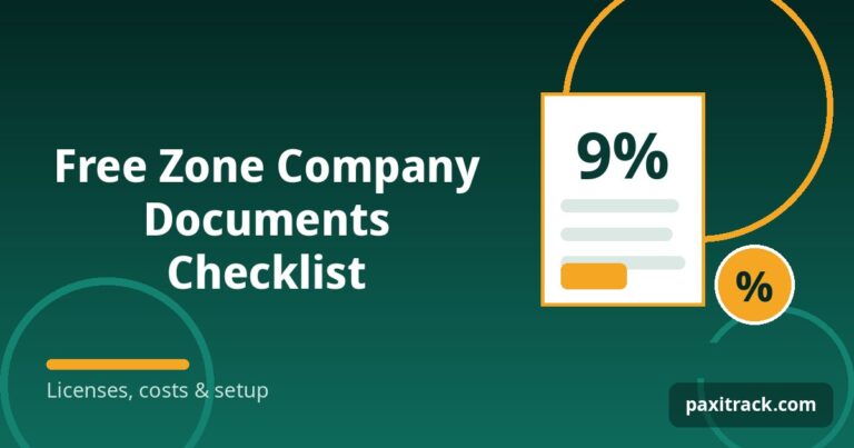 Free Zone Company Documents Checklist