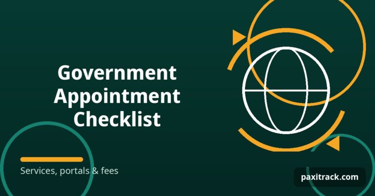 Government Appointment Checklist