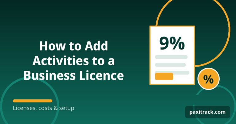 How to Add Activities to a Business Licence