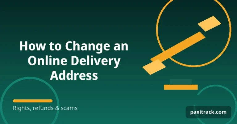 How to Change an Online Delivery Address