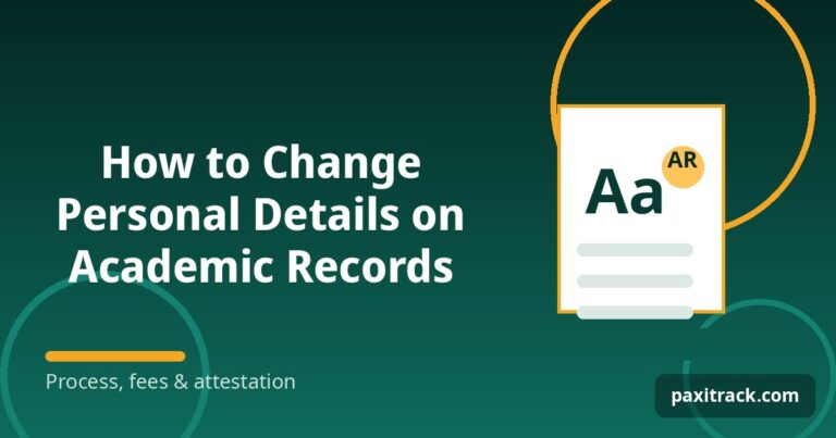 How to Change Personal Details on Academic Records