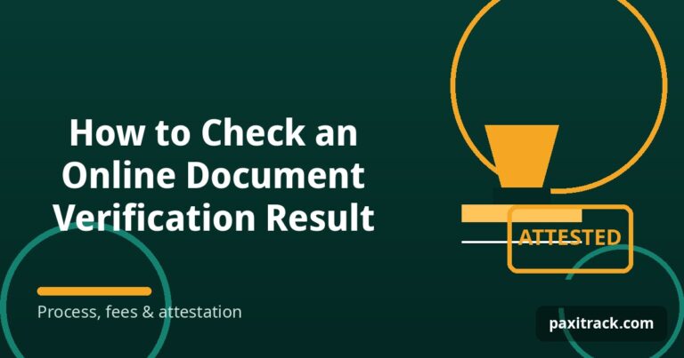 How to Check an Online Document Verification Result