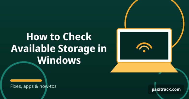 How to Check Available Storage in Windows