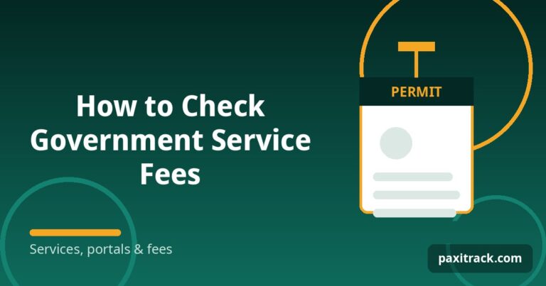 How to Check Government Service Fees