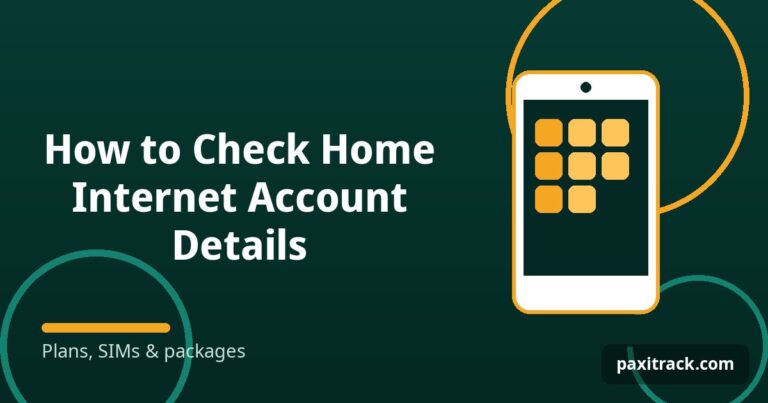 How to Check Home Internet Account Details