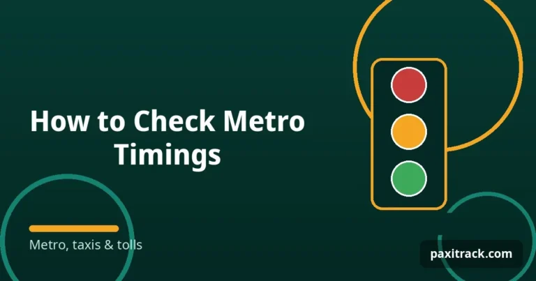 How to Check Metro Timings