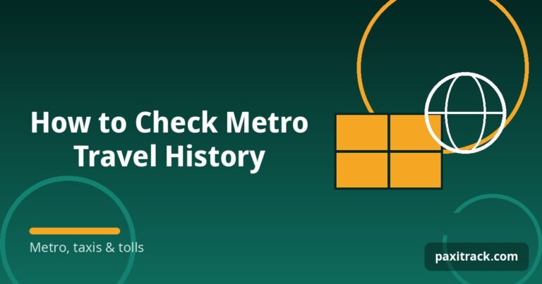How to Check Metro Travel History