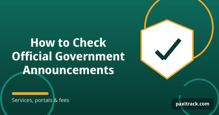 How to Check Official Government Announcements