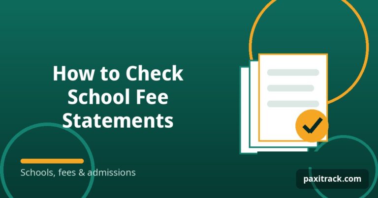 How to Check School Fee Statements