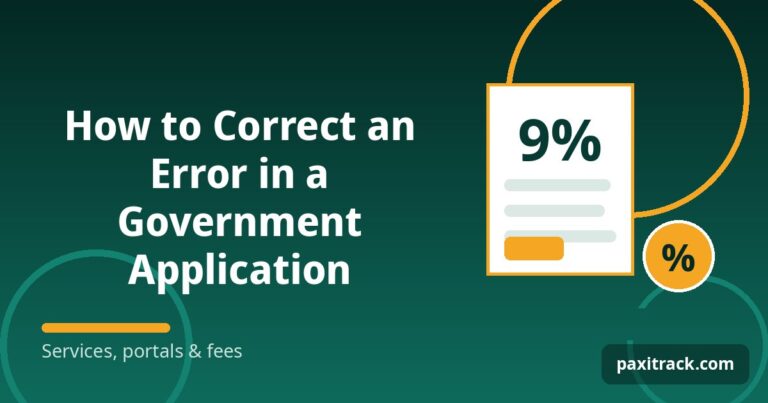 How to Correct an Error in a Government Application