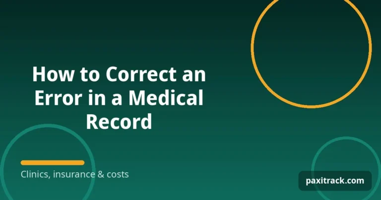 How to Correct an Error in a Medical Record