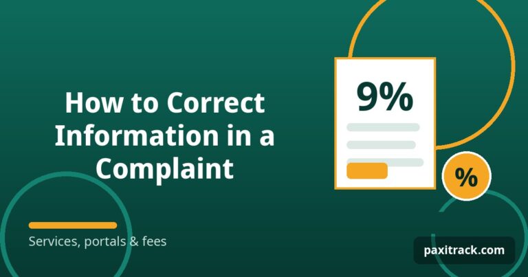 How to Correct Information in a Complaint