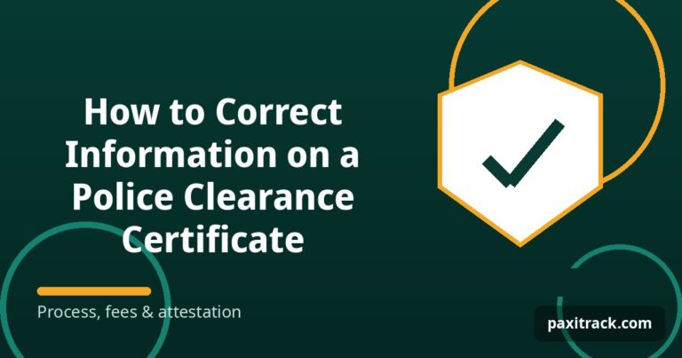 How to Correct Information on a Police Clearance Certificate