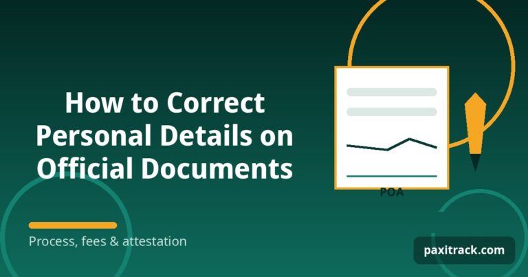 How to Correct Personal Details on Official Documents