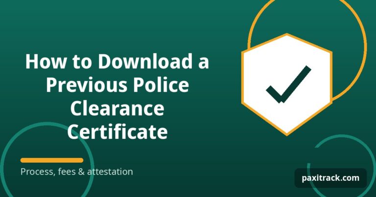 How to Download a Previous Police Clearance Certificate