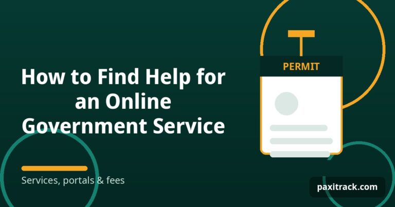 How to Find Help for an Online Government Service
