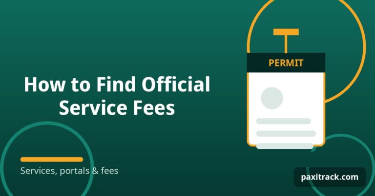 How to Find Official Service Fees