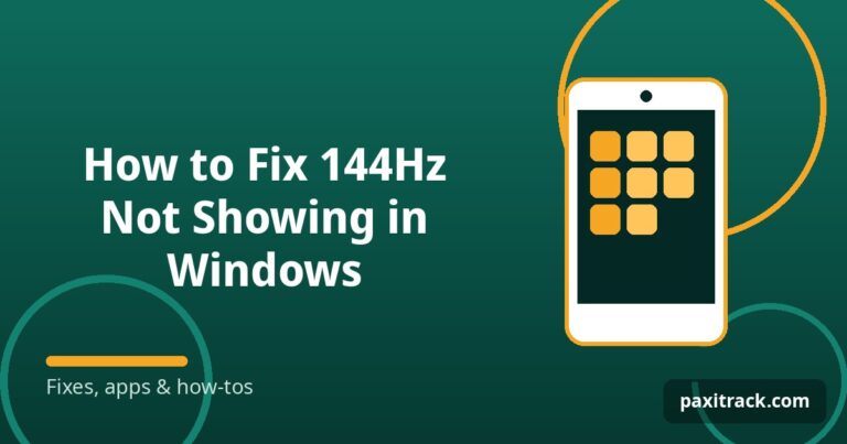 How to Fix 144Hz Not Showing in Windows