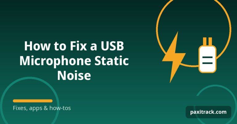 How to Fix a USB Microphone Static Noise