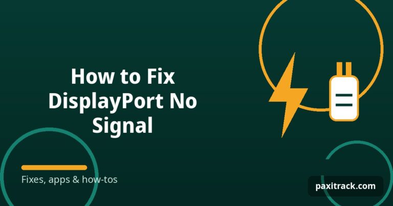 How to Fix DisplayPort No Signal