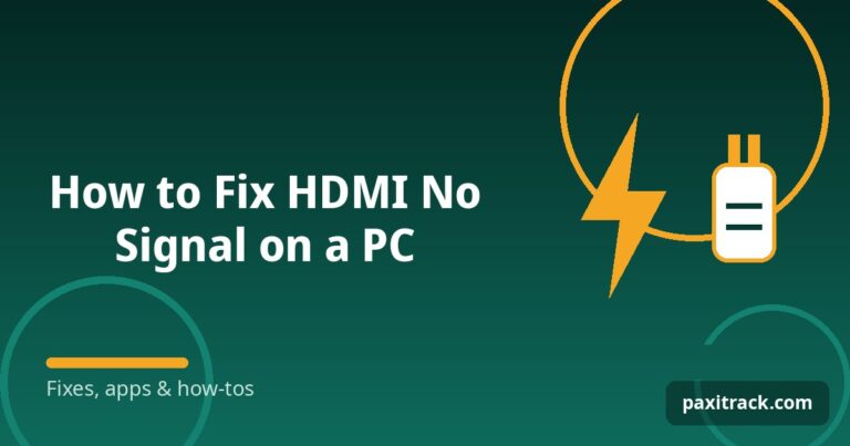How to Fix HDMI No Signal on a PC