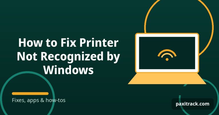 How to Fix Printer Not Recognized by Windows