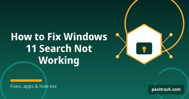 How to Fix Windows 11 Search Not Working