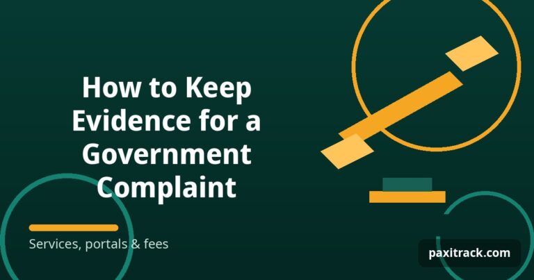 How to Keep Evidence for a Government Complaint
