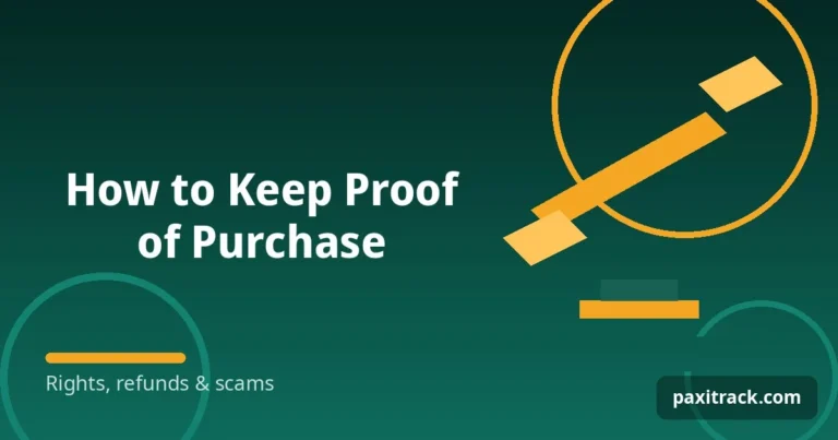 How to Keep Proof of Purchase