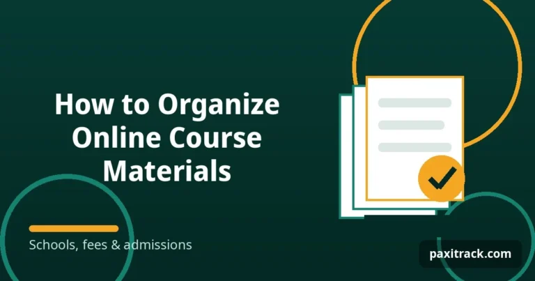 How to Organize Online Course Materials