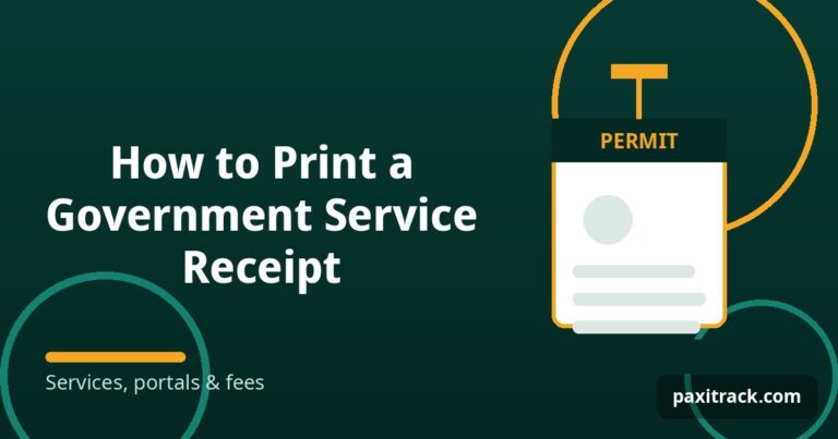 How to Print a Government Service Receipt