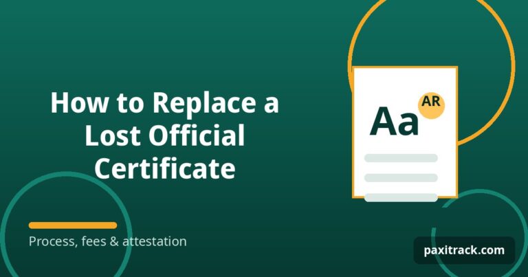 How to Replace a Lost Official Certificate