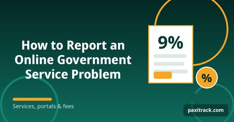 How to Report an Online Government Service Problem