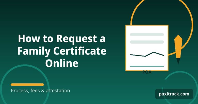 How to Request a Family Certificate Online