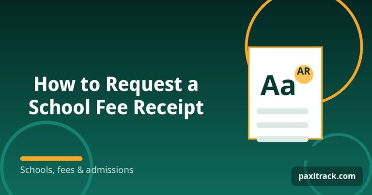 How to Request a School Fee Receipt