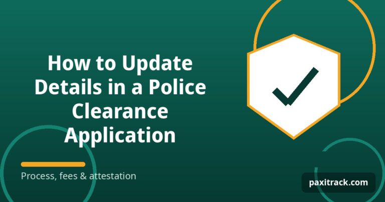 How to Update Details in a Police Clearance Application
