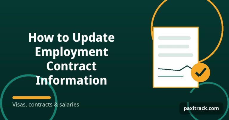 How to Update Employment Contract Information