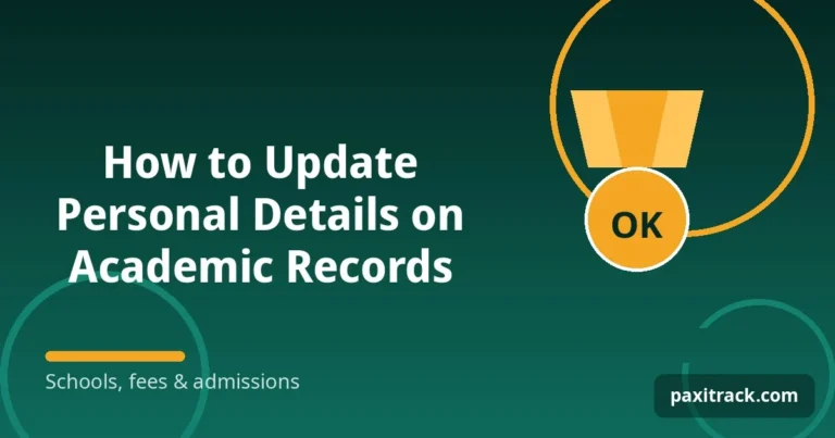 How to Update Personal Details on Academic Records