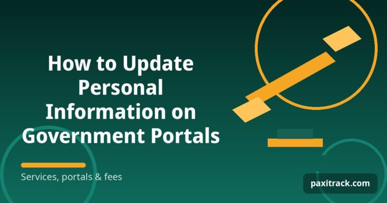 How to Update Personal Information on Government Portals
