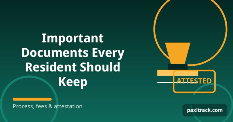 Important Documents Every Resident Should Keep