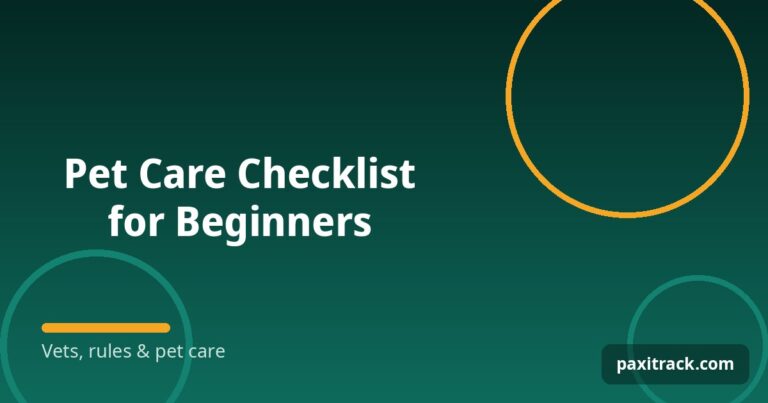 Pet Care Checklist for Beginners