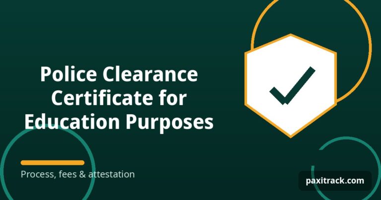 Police Clearance Certificate for Education Purposes