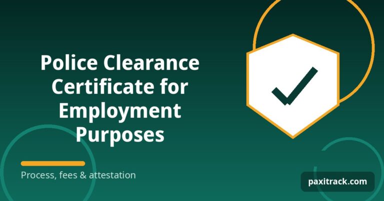 Police Clearance Certificate for Employment Purposes