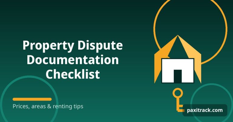 Property Dispute Documentation Checklist