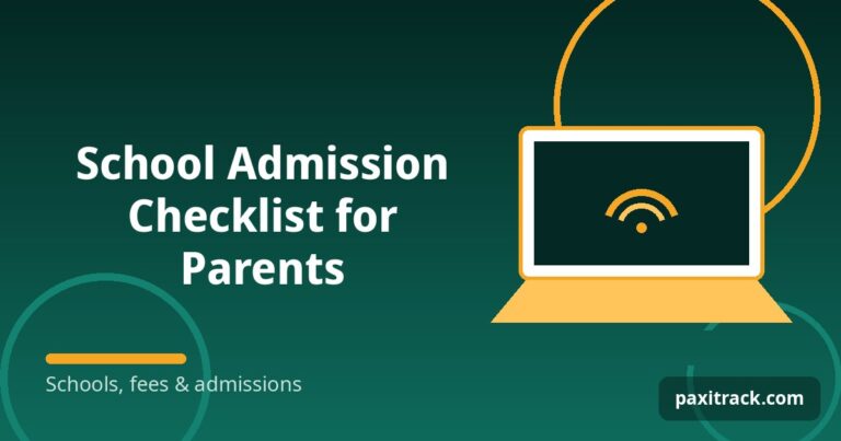 School Admission Checklist for Parents