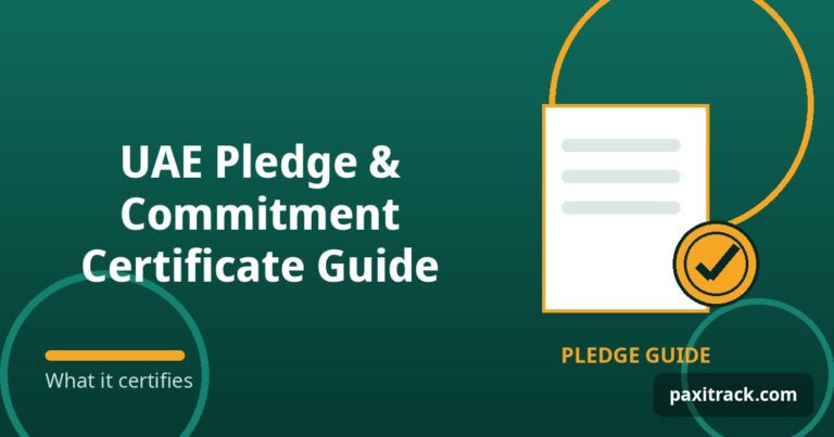 UAE Pledge & Commitment Certificate Guide